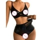 thumbnail image 2 of Gibobby Lencería sexy para mujer Día de San Valentín Ropa interior de cuero Sexy a la para mujer, lencería Sexy, conjuntos de pijamas, ropa interior, ropa de dormir(Negro, CH), 2 of 5