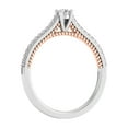 thumbnail image 2 of 1/5 cttw Diamond Engagement Ring in 14K White & Rose Gold (I1-I2 Clarity) (Ring Size 10), 2 of 4
