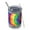 Rainbow Tie Dye, variant on 12oz Tumblers Colorful Circular Pattern Vacuum Insulated Stainless Steel Travel Tumbler Cups Mug with Lid and Straw for Beer,Coffee,Beverages with Cleaning Brush for Cold & Hot Drinks