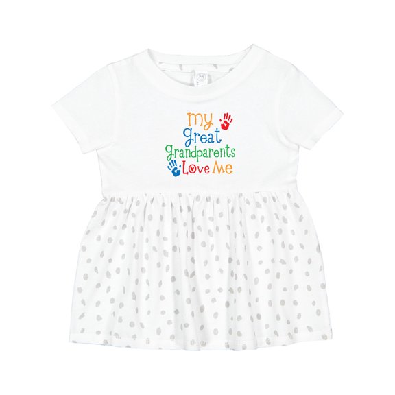 Inktastic My Great Grandparents Love Me Girls Baby Dress