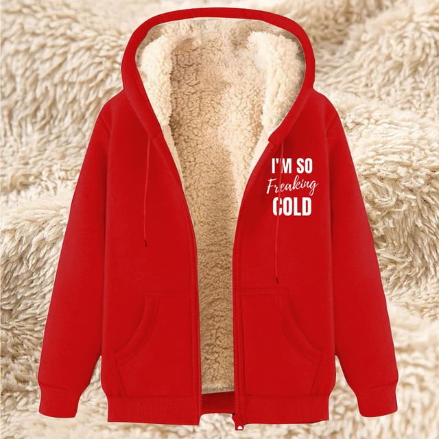 Chaqueta y sudadera informal con capucha de manga larga para mujer, con estampado de moda, de polar y capucha