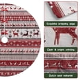 thumbnail image 6 of Christmas Tree Skirt,Red Christmas Deer and Snowflake Pattern Christmas Tree Decor with Red Ribbon Ties,Round Shape,Christmas Decorations for Home 36"x36", 6 of 7