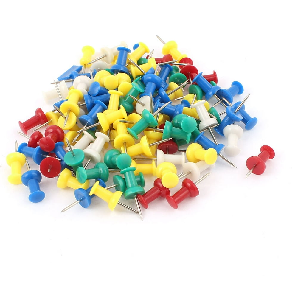 Unique Bargains Notice Board Map Push Pins Plastic Thumb Tack Assorted