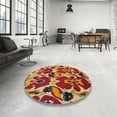 thumbnail image 4 of Ahgly Company Machine Washable Indoor Rectangle Abstract Metallic Gold Area Rugs, 4' x 6', 4 of 7
