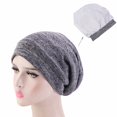 thumbnail image 2 of Comdrip Lightweight Beanie! Women Soft Slouchy Beanie Cap Lightweight Hipster Hat Summer Breathable Faux Sleeping Cap Thin Chemo Cap Slouchy Beanie for Men Grey One Size, 2 of 4