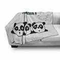 thumbnail image 2 of Friends Forever Soft Flannel Fleece Throw Blanket, Calligraphic Design of 3 Pandas, Cozy Plush for Indoor and Outdoor Use, 50" x 70", White Multicolor, by Ambesonne, 2 of 5