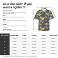 thumbnail image 6 of Lsque Geometric pattern Hawaiian Shirt for Men, Unisex Summer Beach Casual Short Sleeve Button Down Shirts-XX-Large, 6 of 9