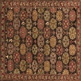 thumbnail image 1 of Ahgly Company Indoor Square Oriental Brown Industrial Area Rugs, 3' Square, 1 of 4
