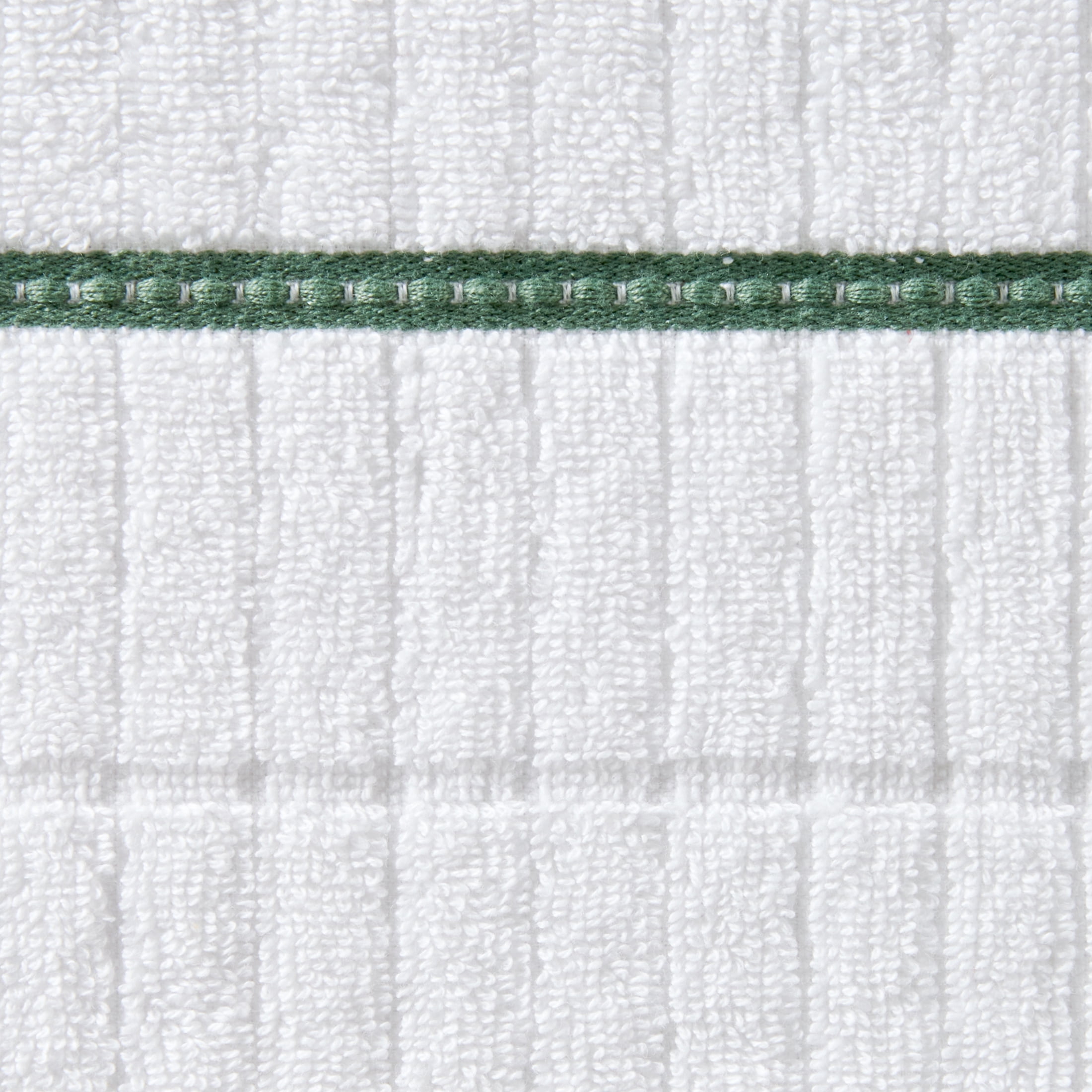 Better Homes & Gardens Soft Cotton Textured 4 Piece Bath Towel Set,Green Ash