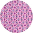 thumbnail image 1 of Ahgly Company Indoor Round Patterned Pastel Purple Pink Area Rugs, 6' Round, 1 of 6