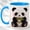 Blue, variant on Cute Panda Coffee Mug, Plush Panda Mug for Girls and Women, Kawaii Bear Holding Bamboo Heart Design, Animal Lover Gift, Ceramic 11 Oz Cup