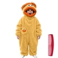 thumbnail image 2 of Funny Big Mouth Monster Onesie Pajamas – Oversized Plush Fleece Hooded One Piece for Sleep & Halloween, Christmas Party with 1 Comb, 5 Colors, 120-150, 2 of 5