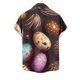 thumbnail image 5 of Blusa y camisa de manga corta con cuello vuelto para hombre, blusa informal de moda con cuello vuelto, blusa estampada de manga corta con botones, blusa de poliéster para hombre, 5 of 5