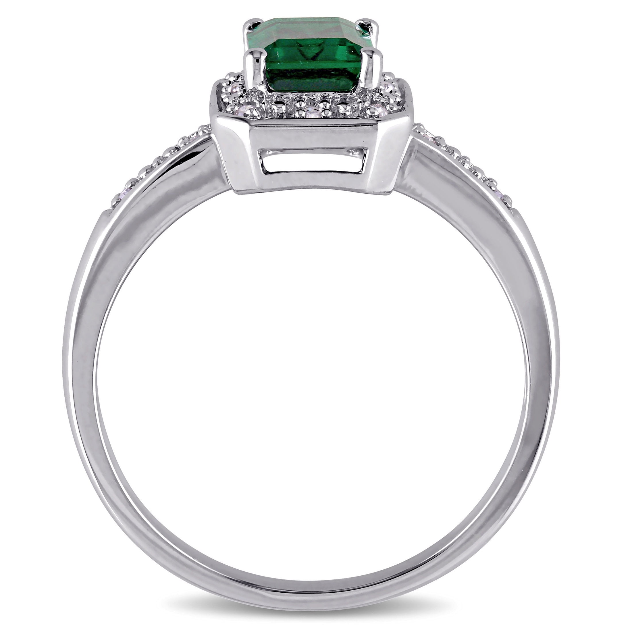 Everly Women's Created Emerald Sterling Silver Ring