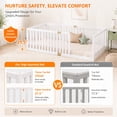 thumbnail image 3 of SESSLIFE Twin Montessori Floor Bed Frame with High Rails, Wood Twin Floor Bed with Slats, Low Profile Kids Bed Frame for Boys Girls, No Box Spring Needed, White, 3 of 8