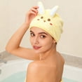 thumbnail image 5 of PEIBang Cute Bunny Microfiber Hair Towel Wrap,Hair Drying Towels Rapid Dry Twist Hair Towel for Women,Easter Bathroom Decorations, 5 of 6