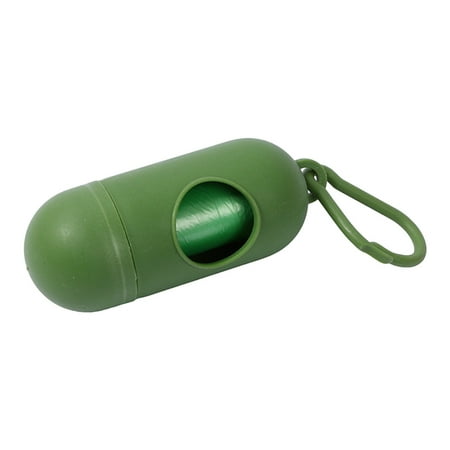 Summer Saving! SHENGXINYPoop Trash Can Outside 1.69x1.69x4.45in Pet Waste Bag Carrier Poop Bags for Dogs Storage Box Garbage Bags Not Included Army Green