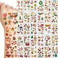 thumbnail image 1 of 30pcs Christmas Tattoo Stickers - Santa Claus, Elk, Star, Christmas Tree, Gift Candy Designs, Waterproof, Lasts 2-3 Days, Makeup Remover Washable, Rectangular Shape, for Holiday Parties / All Skin Typ, 1 of 5