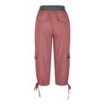 thumbnail image 4 of Pantalon Capri Cargo pour Femmes Été Décontracté Plein Air Actif Randonnée Capris Cargos avec Multiples Poches, 4 of 7