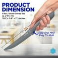thumbnail image 2 of 8 Piece Kitchen Knife Set - Multi-purpose Unbreakable Ergonomic Non-stick Stainless Steel Kitchen Steak Knives Set with Fully Serrated Blades - Great for BBQ Grill - NutriChef NCSK8GY (Gray), 2 of 7