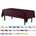 thumbnail image 1 of Exquisite Brown Plastic Tablecloth Cover - 54" x 108" - Heavy Duty - Disposable - Single Count, 1 of 6