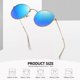 thumbnail image 4 of Small Round Polarized Sunglasses for Women Men Classic Retro Metal Frame Sun Glasses UV Protection, 4 of 4