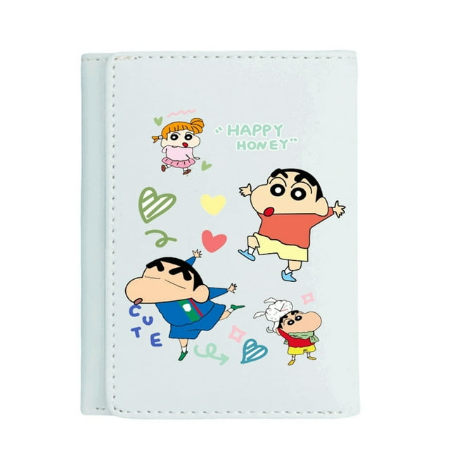 Wallet Shins Chans para personajes de anime, delgada y plegable, de pared