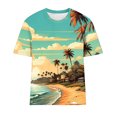 thumbnail image 4 of Birdeem Womens Fashion Print Tops Short Sleeve Out Blouse Round Neck T-Shirt Tops, 4 of 12