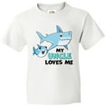 thumbnail image 3 of Inktastic My Uncle Loves Me with Cute Sharks Youth T-Shirt, 3 of 5