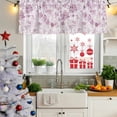 thumbnail image 5 of Pink Botanical Curtain Valances for Windows, Kitchen Valance Window Treatments Panel 2 Pack, Watercolor Spring Floral Summer Rod Pocket Short Curtains for Bathroom Bedroom 42 x 12 Inch, 5 of 8