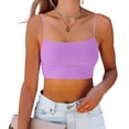thumbnail image 3 of Diufon Camisole Tops for Women Summer Casual Scoop Neck Spaghetti Strap Crop Tank Tops Sleeveless Basic Top, 3 of 6