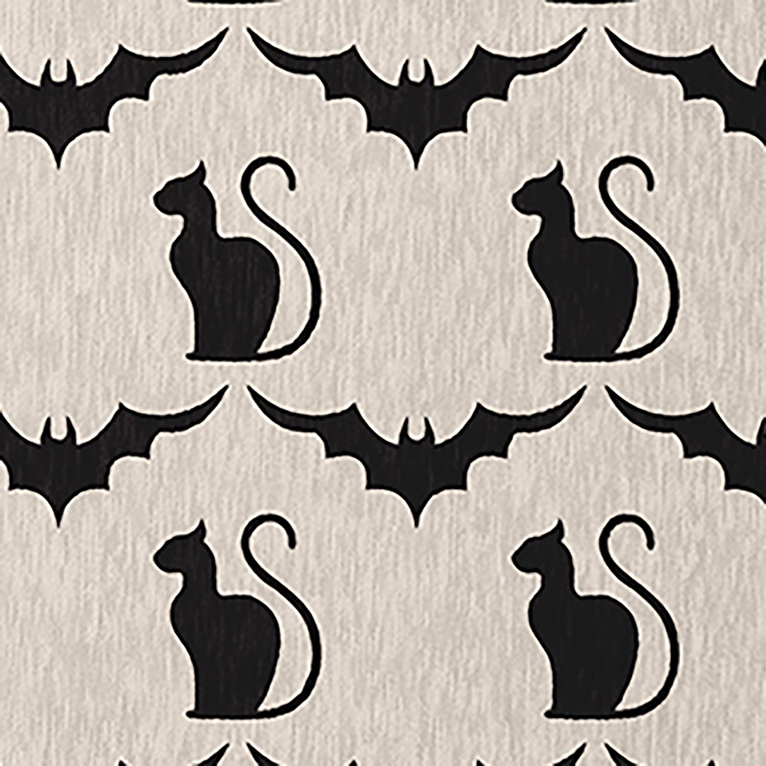 Simply Daisy Cats and Bats Cream Halloween Chenille Area Rug, 2' x 3'