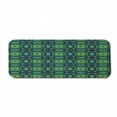 thumbnail image 1 of Abstract Computer Mouse Pad, Tribal Geometric Pattern with Triangle Rhombus and Circular Shapes Art, Rectangle Non-Slip Rubber Mousepad Large, 31" x 12", Green and Petrol Blue, by Ambesonne, 1 of 2