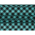 thumbnail image 4 of oneOone Velvet Turquoise Blue Fabric Check Quilting Supplies Print Sewing Fabric By The Yard 58 Inch Wide, 4 of 5