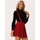 thumbnail image 3 of Minifalda de Tirantes Allegra K de Terciopelo con Estrellas para Mujer Rojo S, 3 of 6