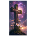 thumbnail image 3 of Stained Glass Style Easter Banner with He is Risen Message Background Decoration for Church Celebrations Easter Parties and Religious Gatherings, 3 of 4