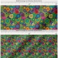 thumbnail image 2 of Soimoi Cotton Voile Fabric Colorful Flowers Clip Art Print Fabric by The Yard 42 Inch Wide, 2 of 7
