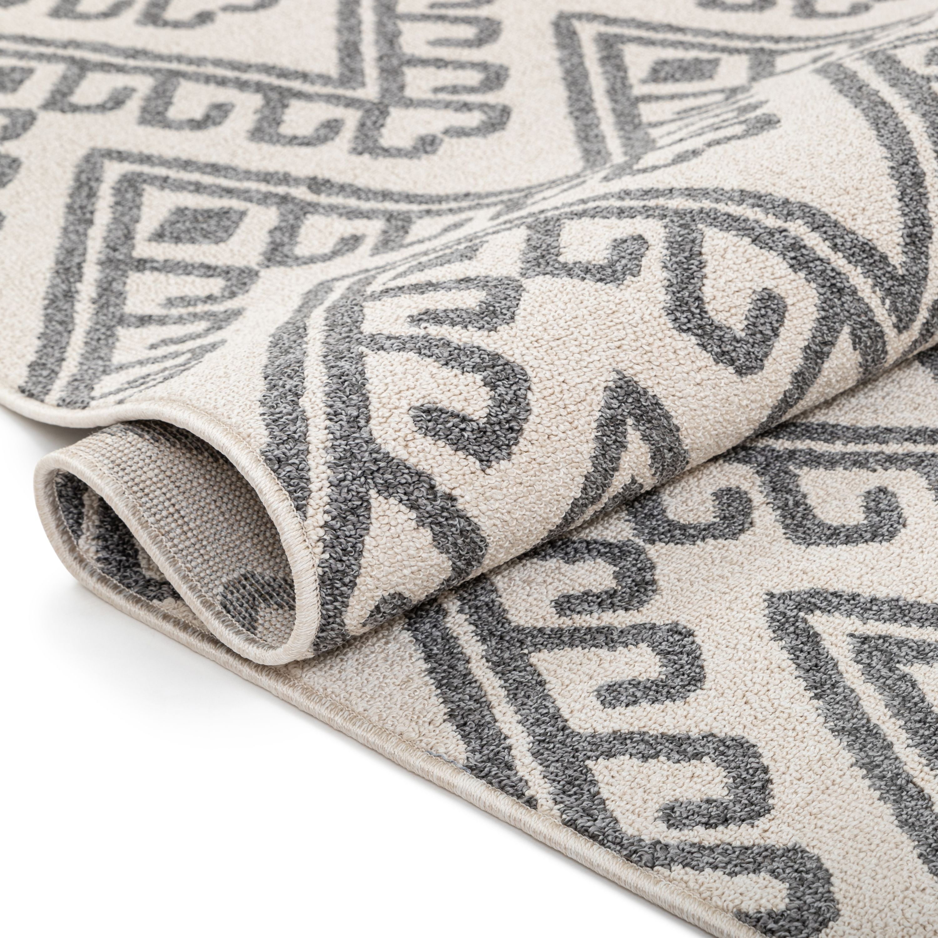 Well Woven Loop-De-Loop Tribal NA Modern Area Rug, Beige