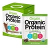 Orgain Organic Plant Based Protein Powder Travel Pack, Creamy Chocolate Fudge - Vegan, Low Net Carbs, Non Dairy, Gluten Free, Lactose Free, No Sugar Added, Soy Free, Pack of 10 (Packaging May Vary)