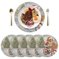 thumbnail image 5 of Ryvnso Dachshund Dog Riding in Chrisstmas Round Plate Mats Dining Table Placemat Set of 4 for Holiday Decoration, 5 of 7