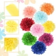 thumbnail image 3 of Uxcell 5Pcs Paper Pom Poms, Paper Flowers Tissue Paper Flowers Mexican Paper Flowers for Wedding Light Yellow, 3 of 6