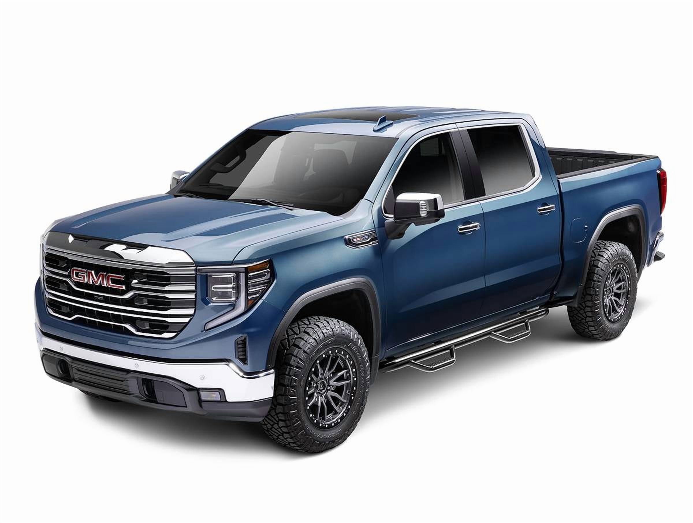 N-Fab Cab Length Gloss Black Nerf Steps Fit 2019-2023 Chevrolet Silverado/GMC Sierra 1500, 2020-2021 2500/3500 (Next Generation) Crew Cab
