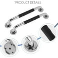thumbnail image 5 of 2 Pack 16 Inch Stainless Steel Shower Grab Bar W/Anti Slip Rubber Grip Bath Grab Bar Wall Mount Safety Handrail Support, 5 of 5