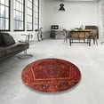 thumbnail image 4 of Ahgly Company Machine Washable Indoor Rectangle Traditional Brown Red Area Rugs, 8' x 12', 4 of 7