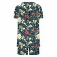 thumbnail image 3 of Two Piece Outfits for Women Dressy Floral Print Lounge Set Loose Fitting Sleepwear Short Pjs Set Women Pj Sale, 3 of 5