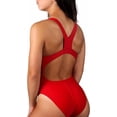 thumbnail image 3 of Adoretex Women's Guard Wide Strap Racerback One Piece Swimsuit, Athletic Splice Bathing Suit for Girls and Women (FGS02) - Red - 48, 3 of 5