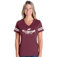 thumbnail image 1 of Womens National Park Yellowstone Football V-Neck T-Shirt, 1 of 5