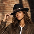 thumbnail image 4 of Qwertyu Cowboy Hat for Men Women Classic Cowgirl Hat Wide Brim Western Women Mens Cowboy Hats Cowgirl Hats Gifts Black, 4 of 6