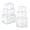 3 Round, 3 Rectangle, variant on Sorbus 3-Pack Round Food Storage Containers, Clear BPA-Free Plastic, Stackable & Nesting Meal Prep