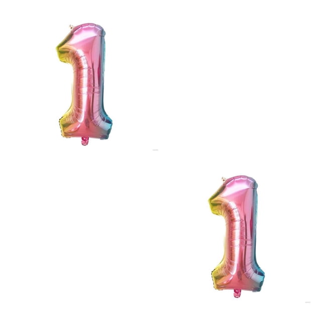 Advancent Números Globo Hermosa de cumpleaños Suministros para fiestas Aniversario Suministro Maravilloso adorno Artículos para el rampa de gradiente1 2piezas